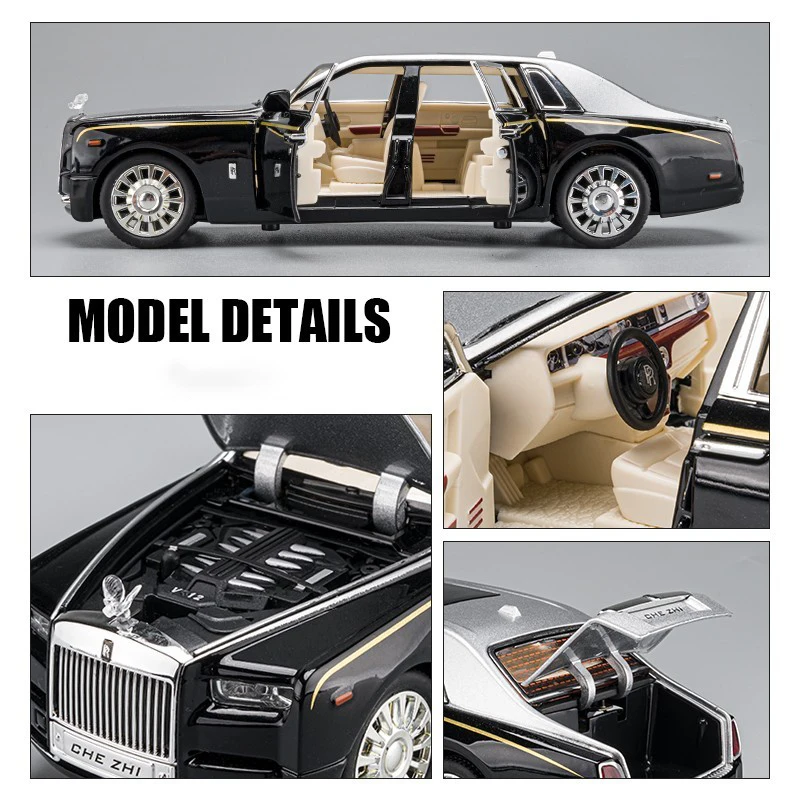 1:24 Rolls Royce Phantom Mansory Alloy Car Diecasts & Toy Vehicles Car Model Sound and light Pull back Car Toys For Kids Gifts 5