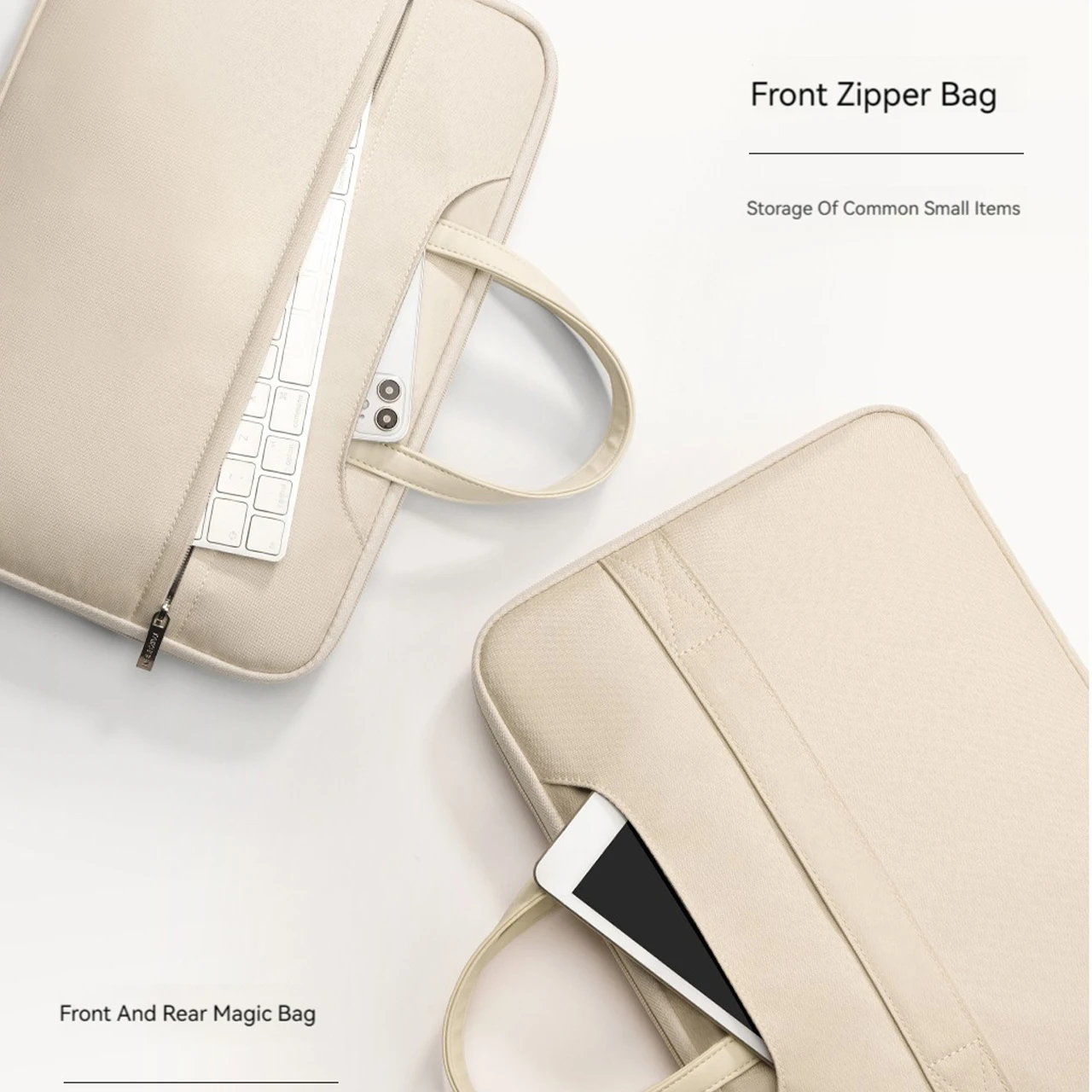 Bolsa para Laptop 133 14 15 156 Polegadas Capa para Macbook Air Pro m1 m2 Xiaomi Huawei Matebook D16 15 Asus Lenovo Redmi Mac Book Capa para Notebook Acessório para Laptop Homens Mulheres Bolsa Pasta - Imagem 3