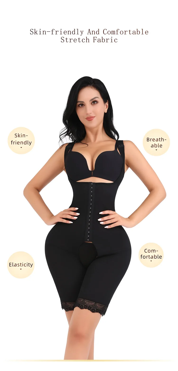 Bodysuit Shapewear With Built-in Bra Postpartum Front Zipper For Easy  On-and-off Fajas Colombia - Shapers - AliExpress