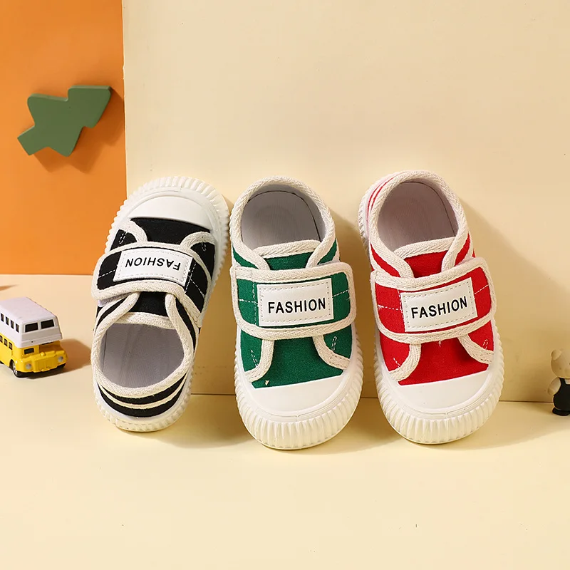 

Canvas baby soft-soled canvas shoes for boys and girls aged 1-3-7 years old, non-slip