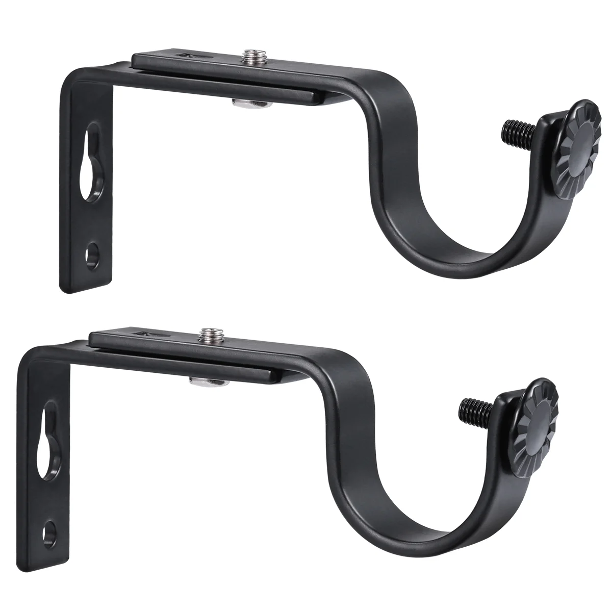 

Curtain Wall Hook Adjustable Curtain Rod Bracket With Screws Wall-Mounted Curtain Pole Drapery Bracket For 15-22mm Rod