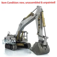 KIT LESU PC360 AC360 RC Hydraulic Excavator 1/14 Remote Control Earth Digger Model Unpainted Kits Vehicle with Light System ESC 1