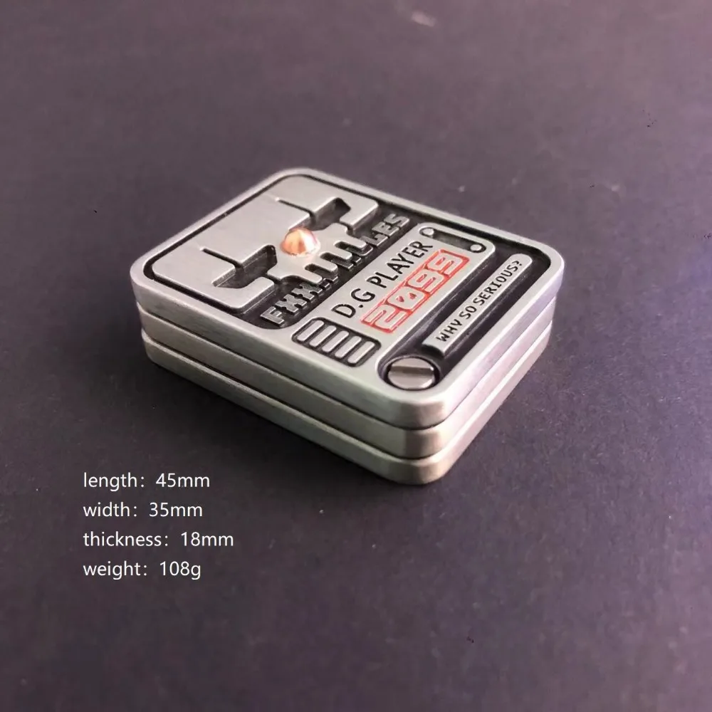 Fingertip Toy EDC Metal Three-layer Push Card Splat Coin AKQ Slider Fidget Spinner Leisure Office Stress Relief Toy Gift fidget toy sensory fidget toy anti stress toy finger sensory toy fingertip gyroscope toy