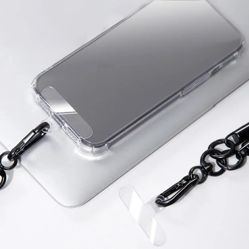 1/3/5/10Pcs Transparent Mobile Phone Lanyard Card Gasket Universal Detachable Phone Hanging Cord Strap Patch Tether Pad