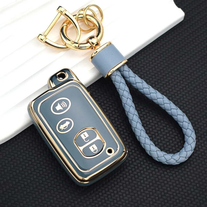 2/3/4 Buttons TPU Car Key Case Cover Keychain Holder For Toyota Camry Prius Land Cruiser Prado 150 Crown For Subaru Foreste XV