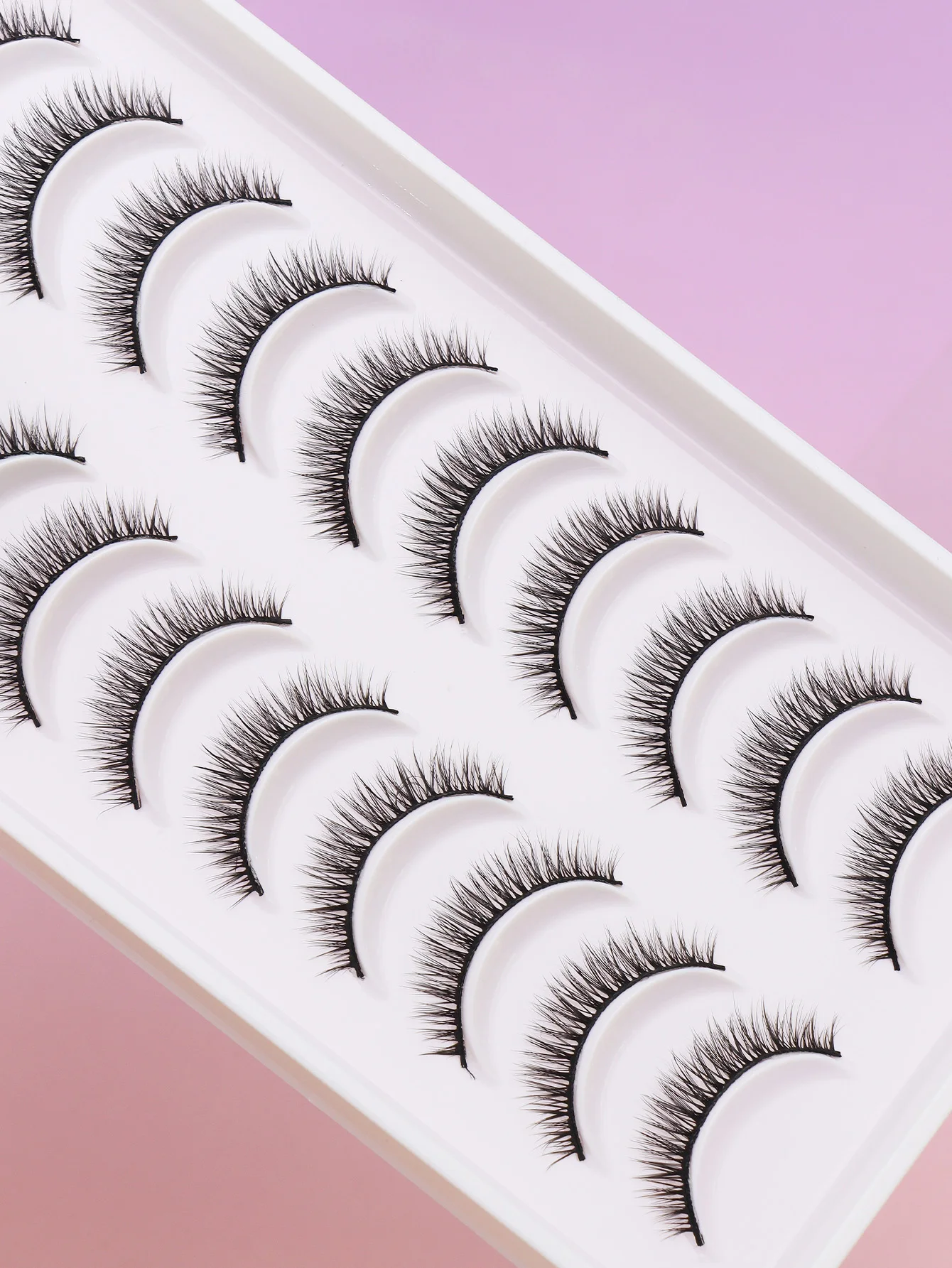 10 Pairs of natural false eyelashes Natural sharpened style Beautiful wear comfortable effect Fake Lashes Makeup 24