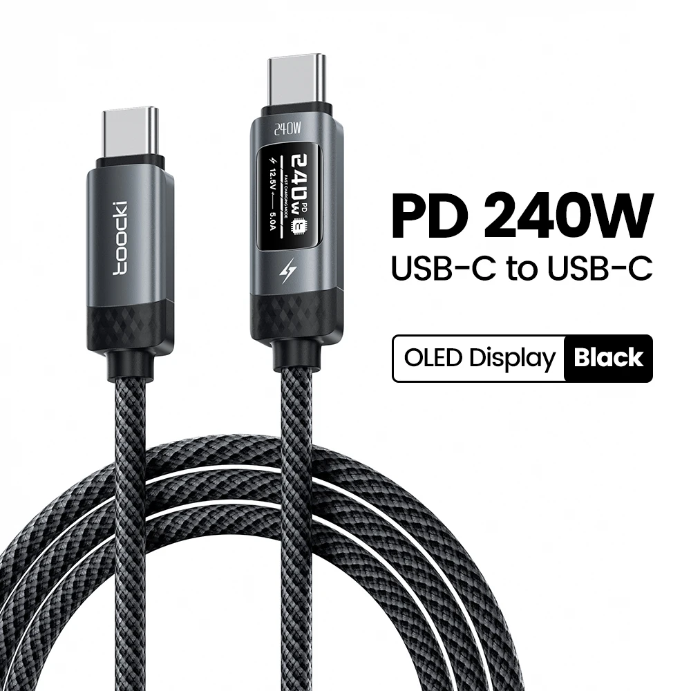 ตัวเลือกสินค้า สายชาร์จเร็ว USB-C 240W พร้อมหน้าจอ OLED