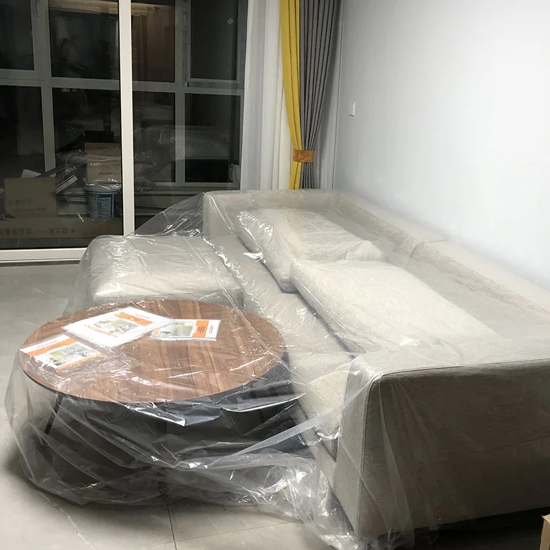 Disposable Furniture Dust Cover Plastic Waterproof Dustproof Transparent Home Moving Decoration Sofa Bed Table Protect Film