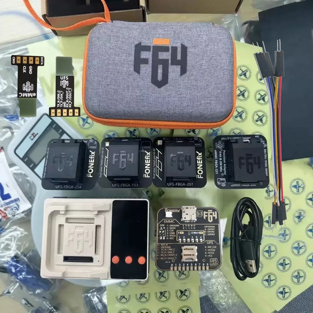 2026 최신 F64 플래시 64 라이트 울트라 툴박스, F64 ISP V2 어댑터/ EMMC&UFS 2 IN1 플렉스 케이블