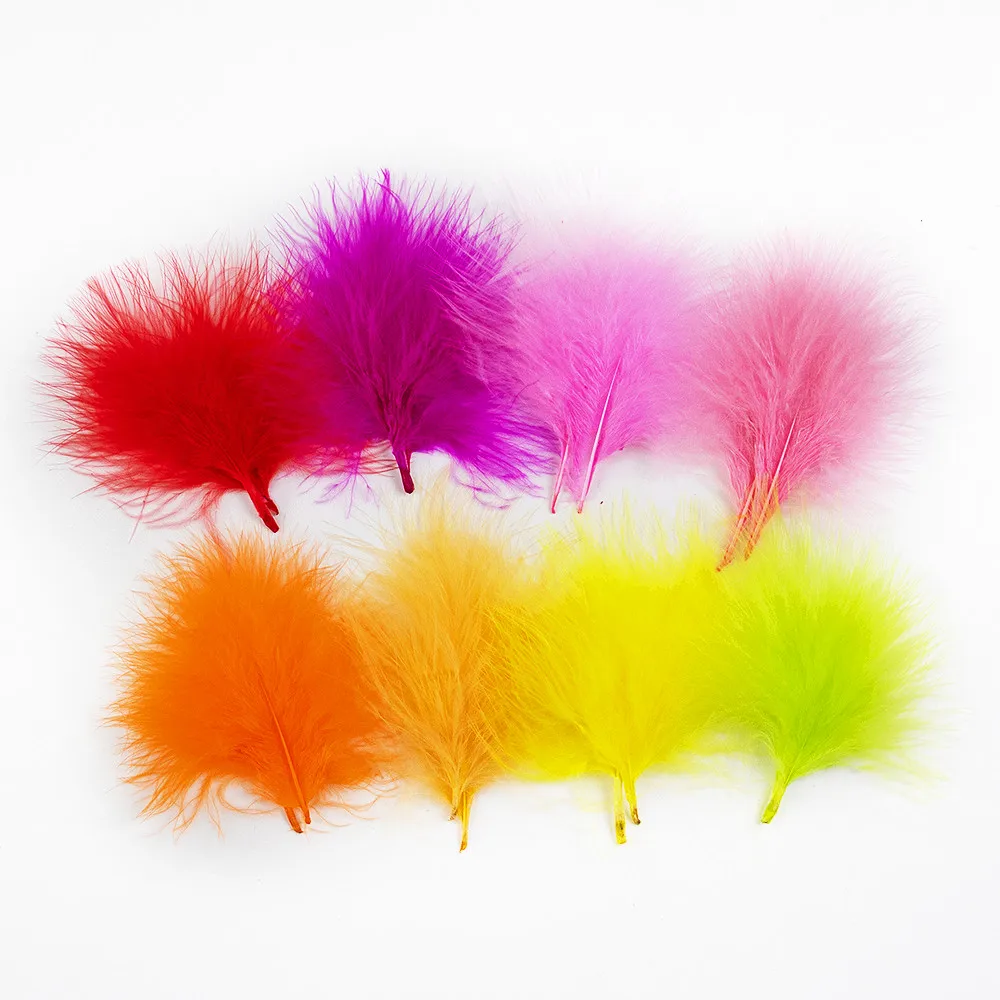 50PCS Fluffy Turkey Marabou Feather 7-12CM for Clothes White Feathers for Jewelry Making Wedding Decoration Handicraft Accessori