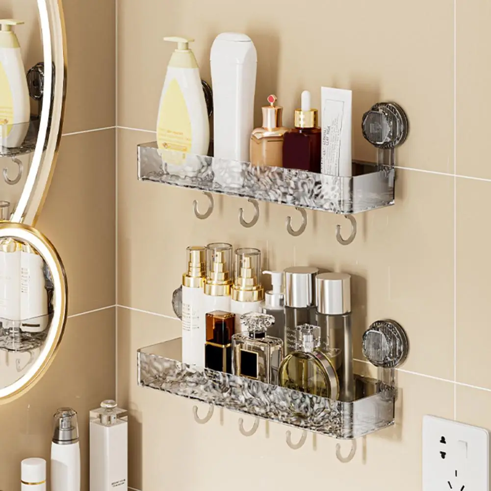 Suction Cup Shelf Capacity Shower Caddy with Suction Cup Storage Rack Strong Load-bearing Corner Shelf for Easy for Maximum