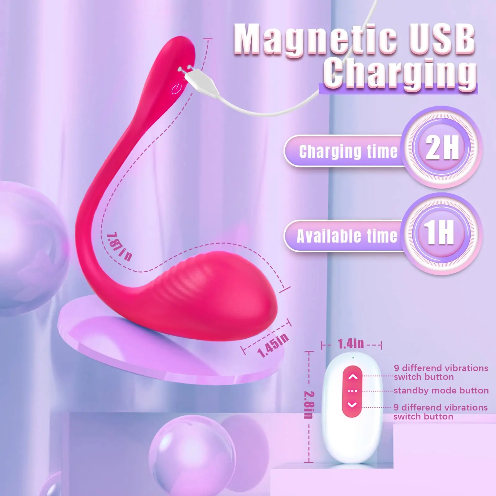 Clitoral Stimulator Adult Sex Toy App Remote Control Vibrator-Couple Sex Toy Wearable Panties Egg Vibrator Suitable for Women Lo