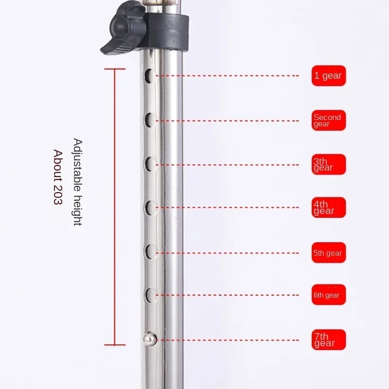 Elderly Bedside Railing Bathroom Toilet Handrail Safety Stand Multifunctional Lightweight Crutch Adjustable Height Support Rod