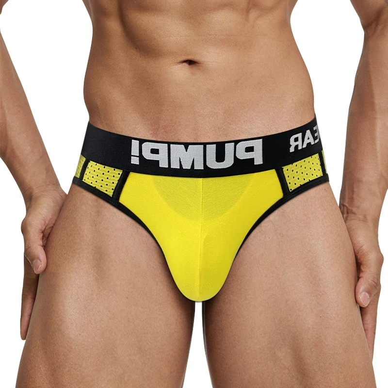 

Brand Men Underwear Briefs Cotton Male Panties Comfortable Underpants Cueca Tanga Breathable U Convex For Gay Sexy Bikini