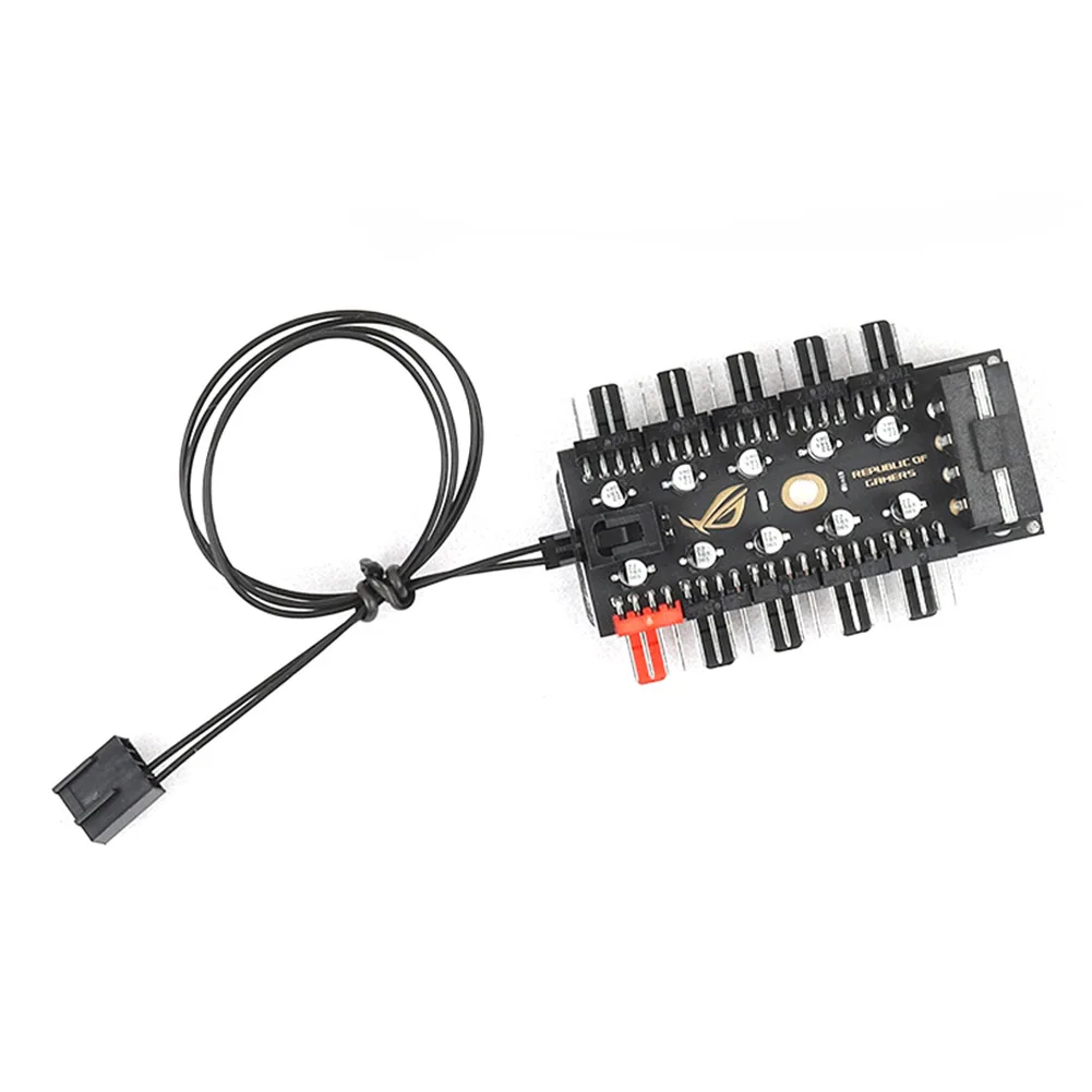 Motherboard 4 Pin HUB Extension Strip Adapter Powered HUB Splitter 12V Extension Speed Controller Board