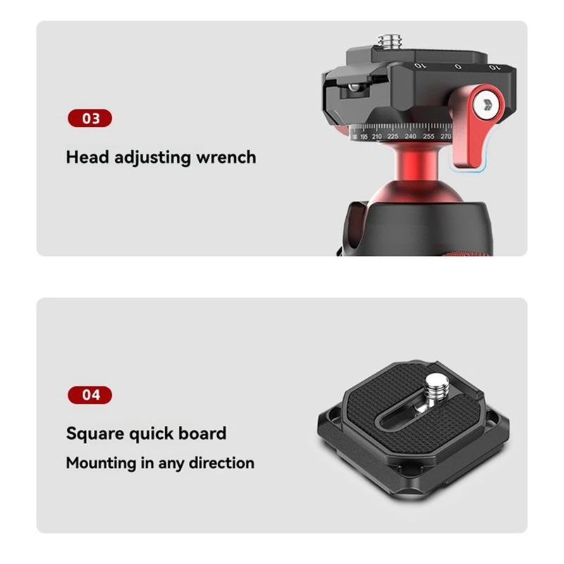 Ulanzi U-70 Panoramic Cold Boot Ball Bracket Acra Swiss+PD Quick Release 360&deg; Panoramic Most Tripods