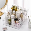 Clear Plastic Office Supplies Storage Container Stackable Desk Organizer with Bamboo Lid for Bathroom Cabinet Desk Organization 6