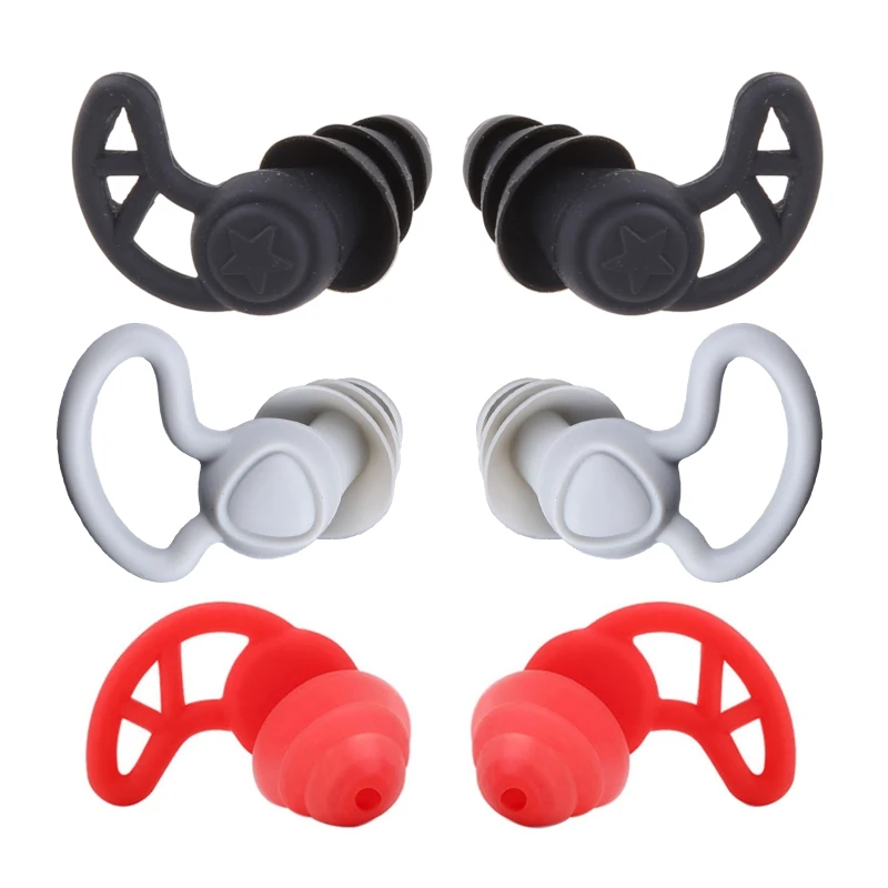 Pair Noise Reduction Ear Plugs Waterproof Reusable Ear Plugs