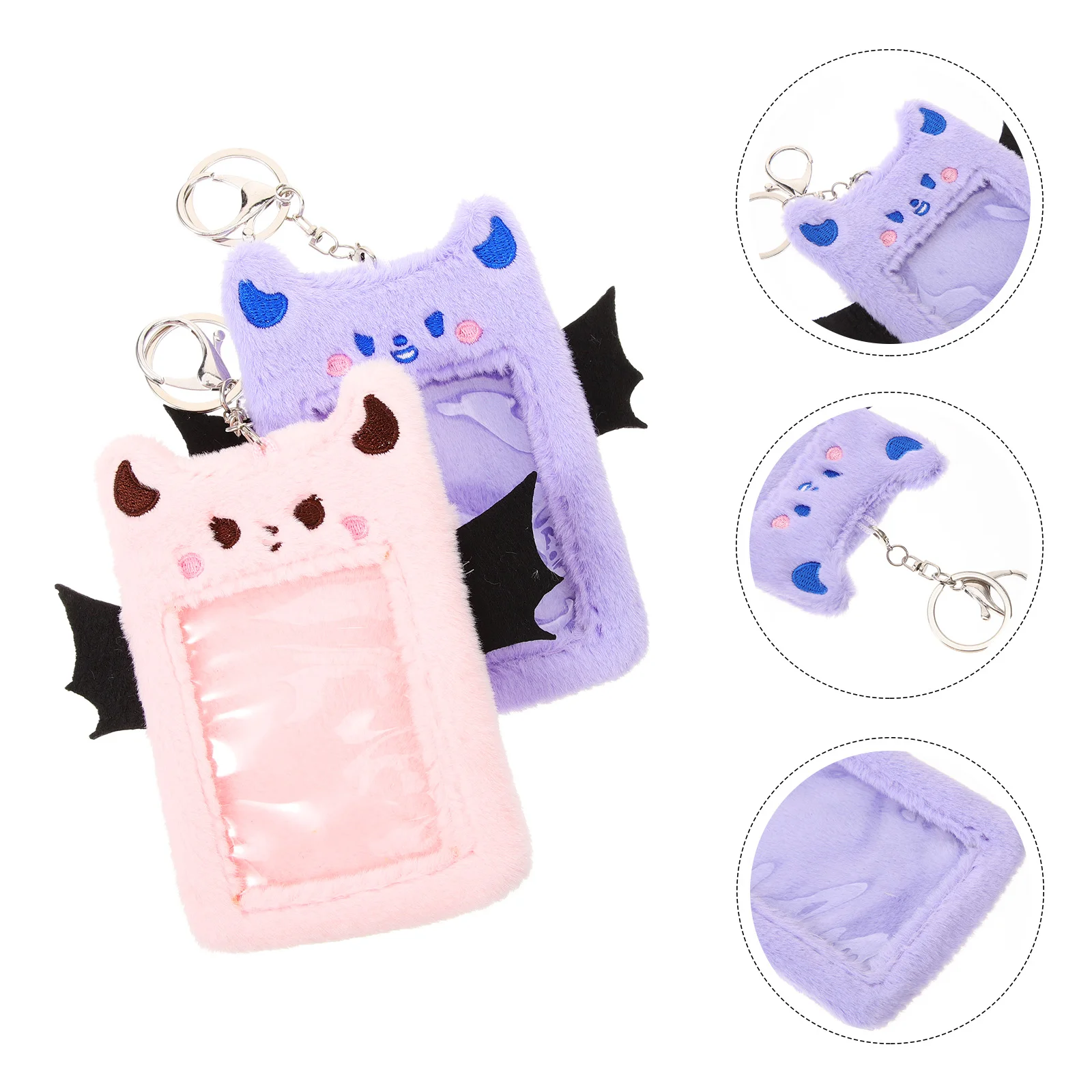 

ID Card Holder Clip Plush Card Holder Postcard Holder Plush Postcard Sleeve Student Holder Photo Card Holder Anti-Lost Sleeves