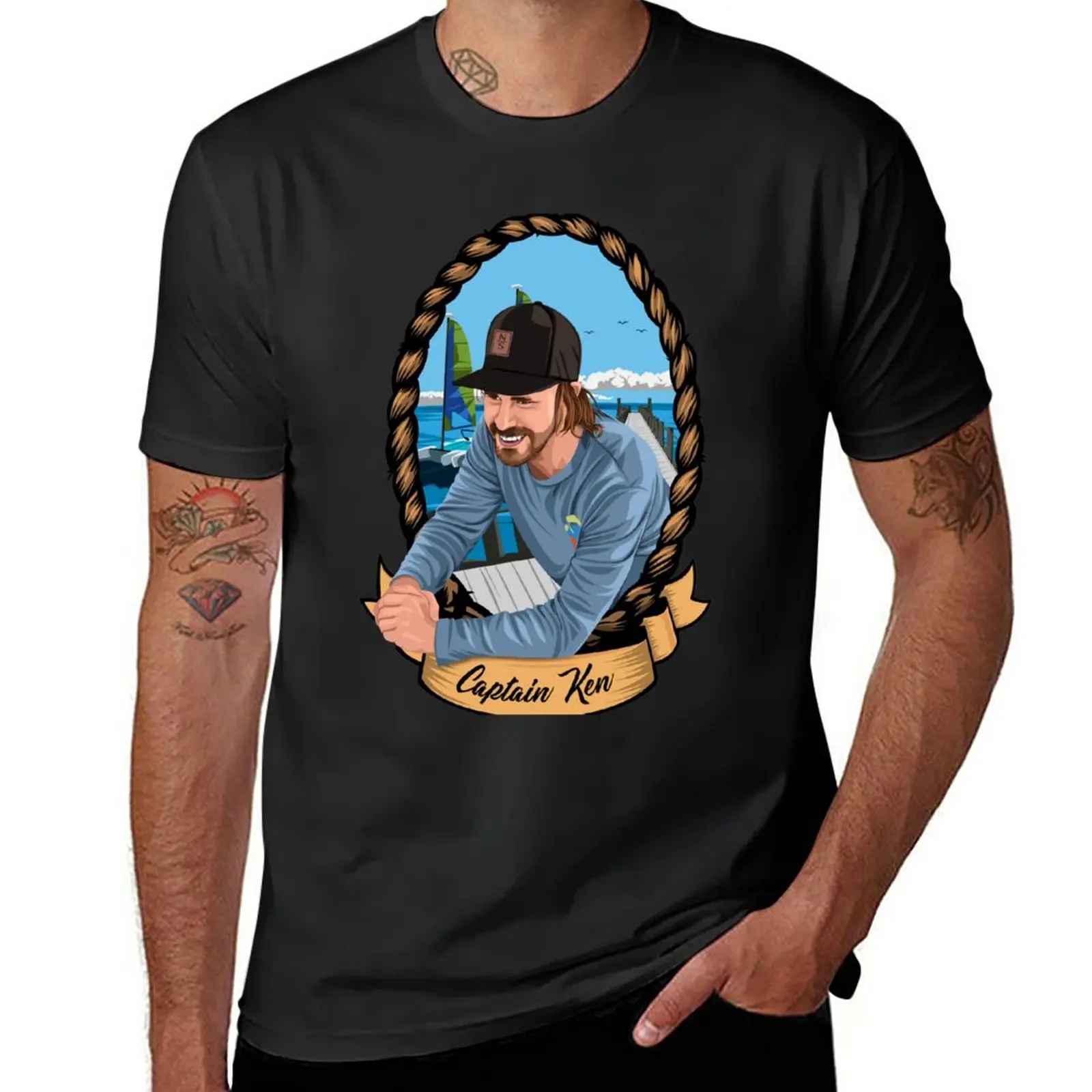 

New Captain Ken T-Shirt Aesthetic clothing tees custom t shirt mens graphic t-shirts hip hop