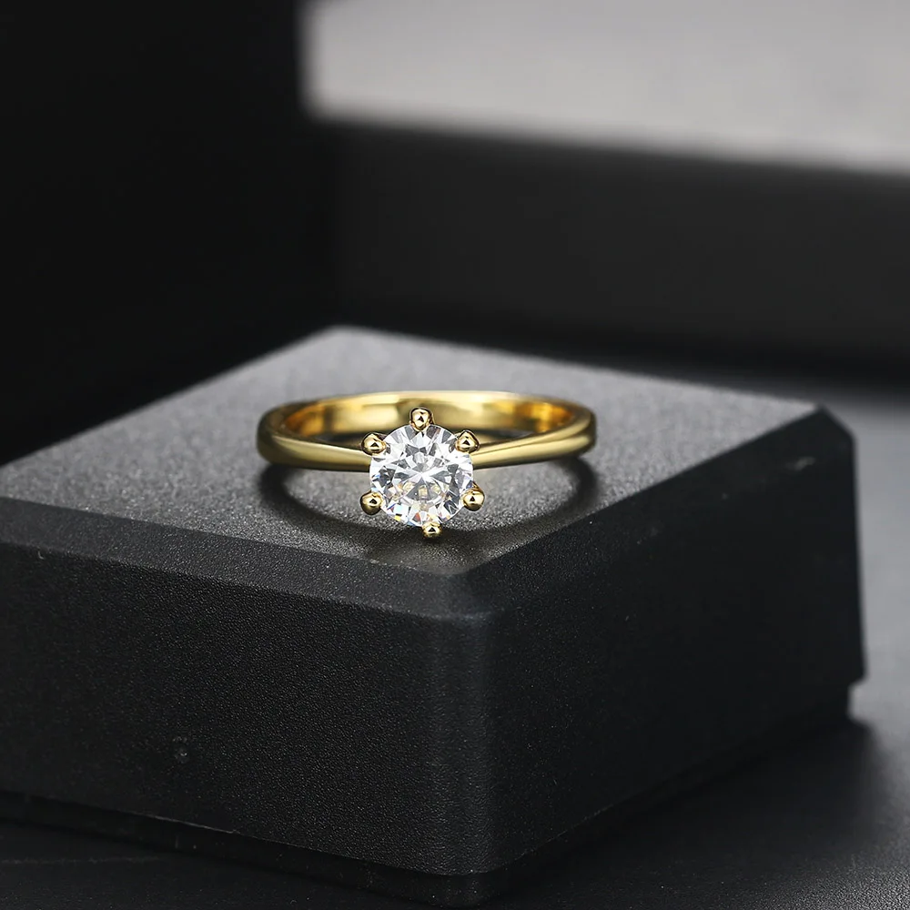 2025 Fashion Style Classic 1-Karat-Kristall-Diamant-Gold, Schmuck, Ehering, Großhandel R174_voghion.com