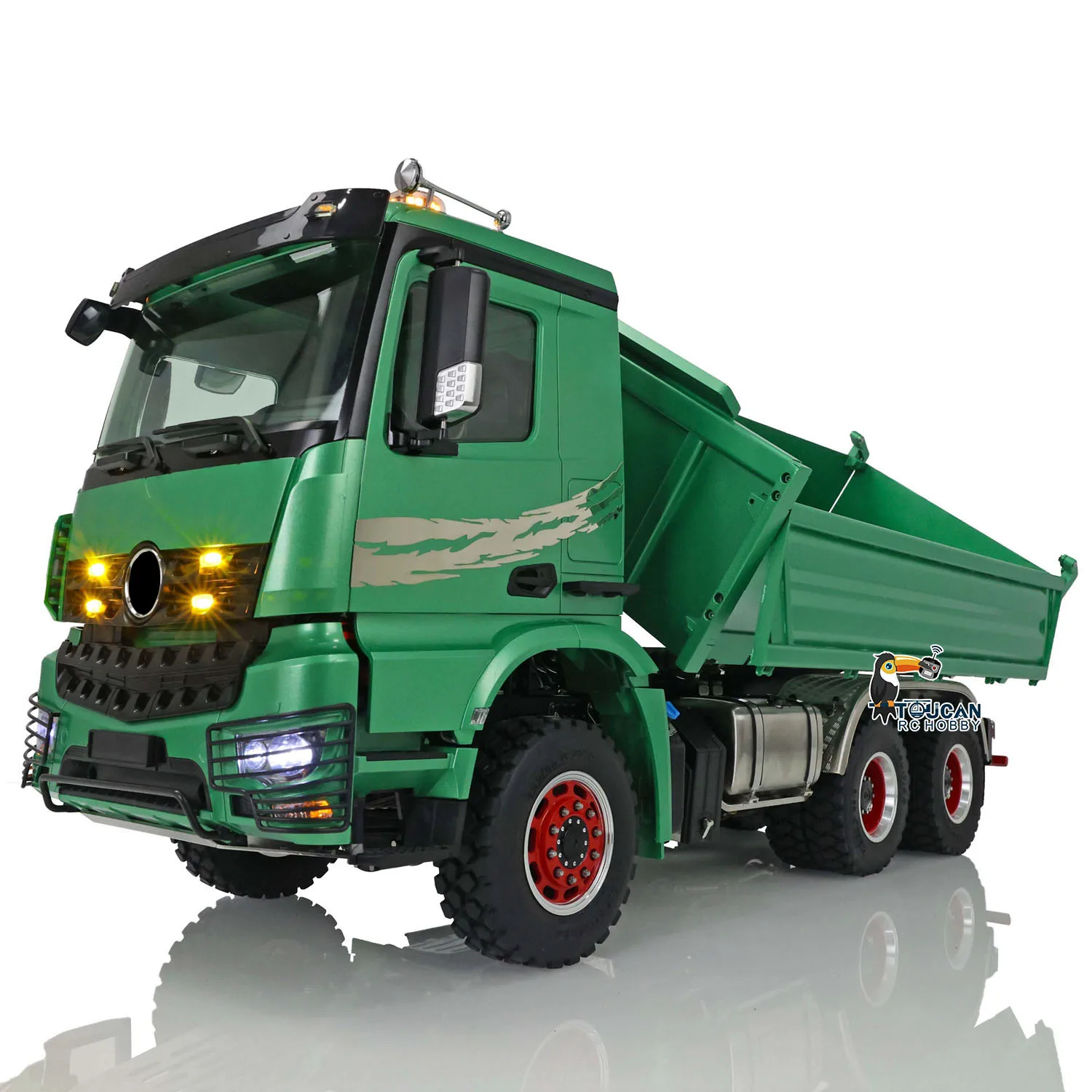 LESU 1/14 Hydraulic RC Dumper 3Axles 3-Way Radio Battery for Painted Finished Remoted Tipper 2Speed Model Toys for Boy THZH1330 3