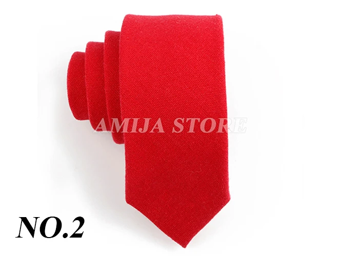 Einfarbig Leinen Krawatte Männer Frauen 6 cm Dünne Dünne Krawatte Rot Blau Rosa Schwarz Krawatte Casual Hochzeit Party Smoking hemd Zubehör Gi – Detail 4