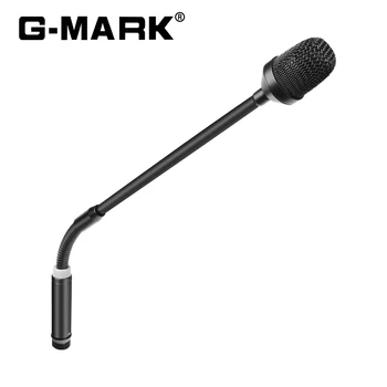 Microfono DJ G-MARK DJ01 Professionale in Metallo con Asta Flessibile e Pickup Cardioide Dinamico, Angolo Regolabile per Console di Mixaggio da Studio
