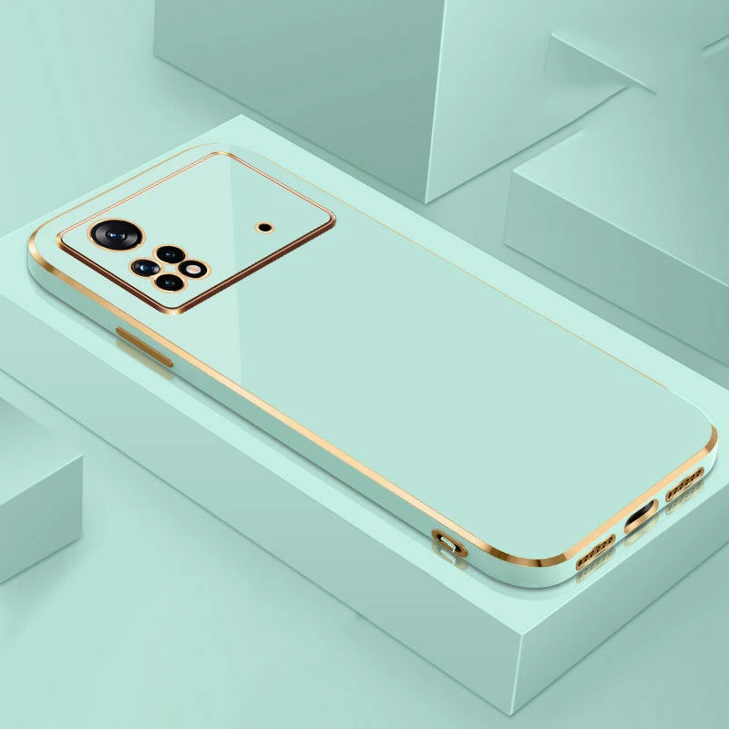 Luxury Square Plating Shockproof Silicone Phone Case Back Cover - Premium Protection and Style