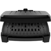 NEW GEORGE FOREMAN® Contact Submersible™ Grill, 5-Serving Grill - Adjustable Temperature Control, Black Plates 2