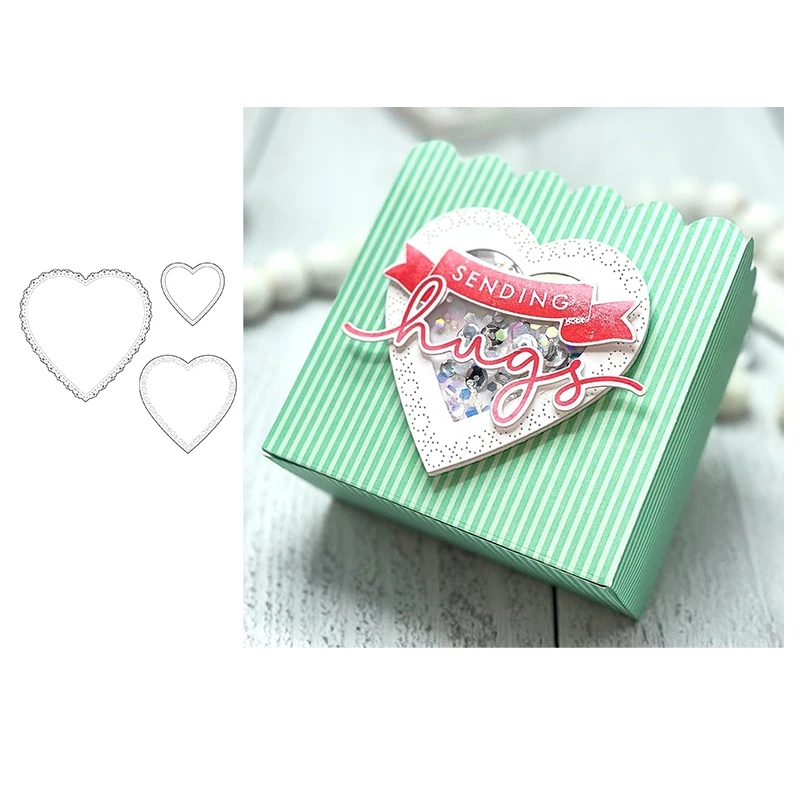 Folwer Love Hug Metal Cutting Dies Diy Scrapbooking Silicone Stamp Metal Dies for Scrapbooking Album Paper Greeting Card Making