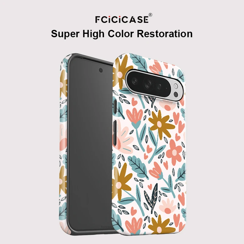 Acrylic Shockproof Phone Case with Floral Design