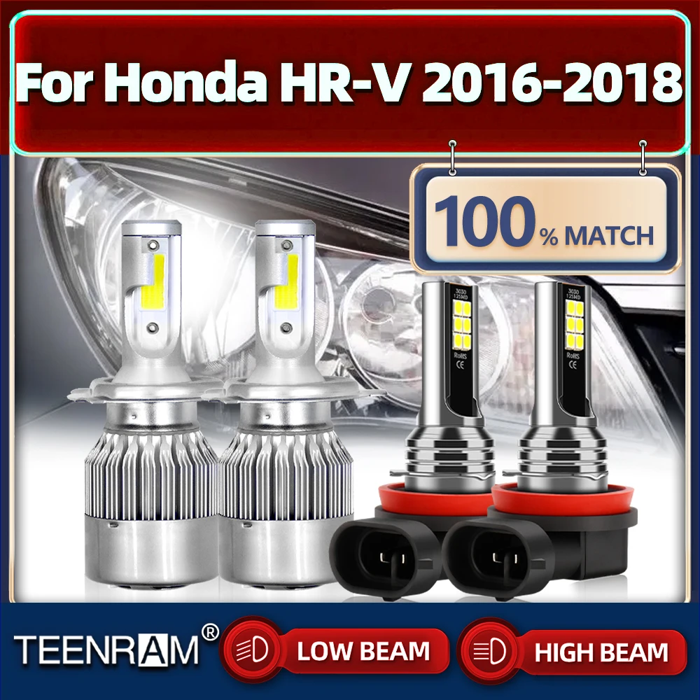 

H4 Canbus LED Headlight Bulbs 240W 40000LM Car Headlamp H11 Turbo Auto Fog Lamps 12V 6000K For Honda HR-V 2016 2017 2018