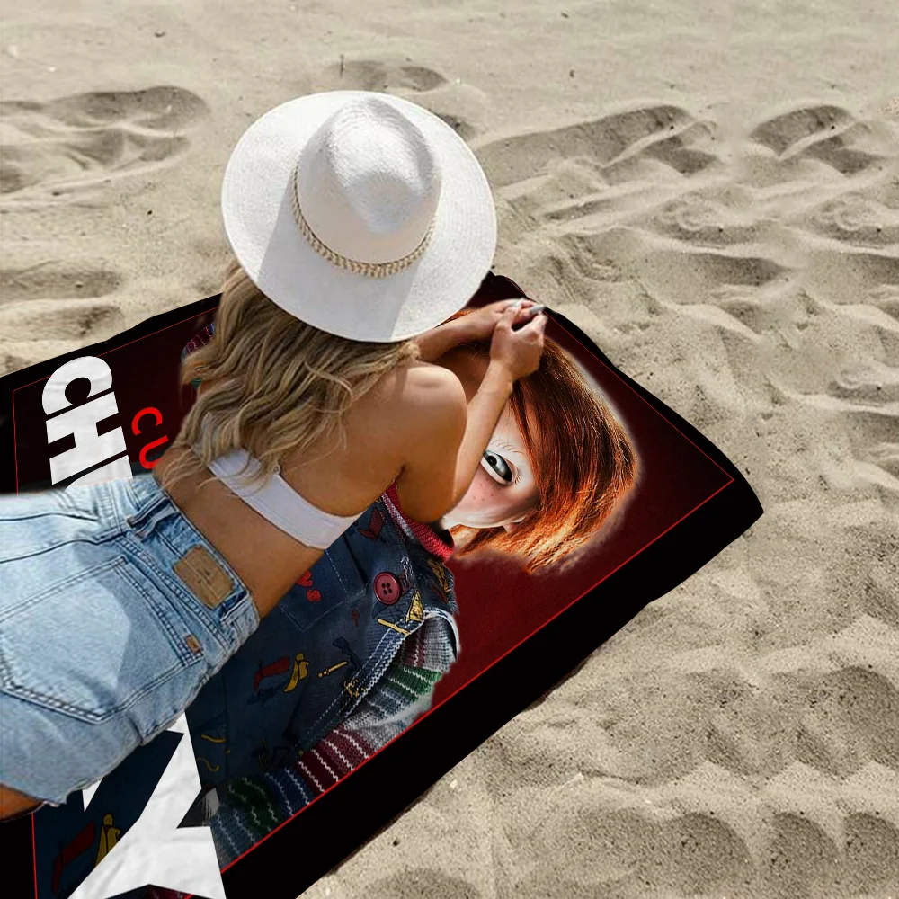 B-bride of C-chucky Beach Towel For Kids Personalized Bath Towel Pool Towel Vacation Gift Picnic Towel Party Gift 5