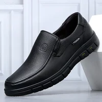 Large Size Men's Leather Shoes 37 Code Real Skin 47 Code Men's Shoes Middle Aged And Elderly 48 Code Dad Leather Shoes