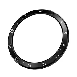 Enhanced Protective Bezel Ring for Smartwatch - Anti - Scratch Case Shell Cover Accessories (Non - Metal) (Black)