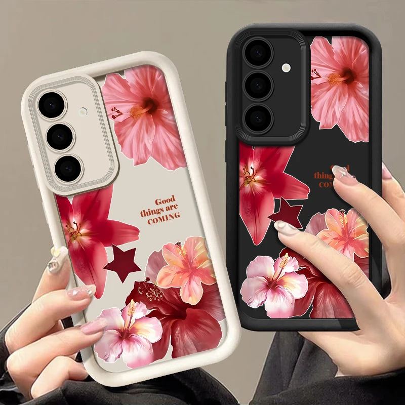 Elegant Flower Pattern TPU Phone Case Cover