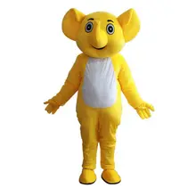

Yellow Elephant Mascot Fursuit Furry Cosplay Costume Fancy Dress Carnival Celebration Performance Clothing for Party