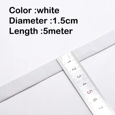 5Meters Sewing Elastic Band Heavy Stretch High Elasticity Knit Elastic Band for Sewing Waistband Elastic White black 10-60MM - Image 14