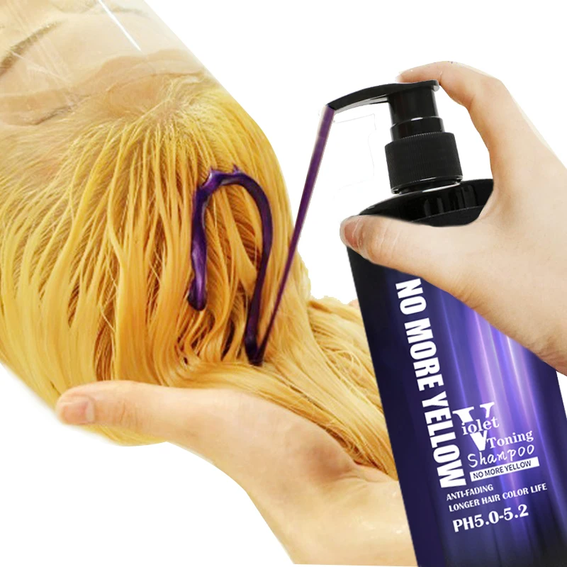 Silver blonde hair color protection shampoo say good bye to yellow hair purple shampoo protection color shampoo brown fixed color after dyed lasting nourishing hair correction and makeup red blue pink