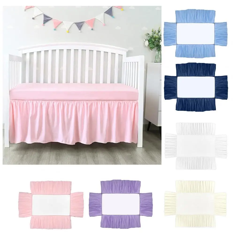 Bed Dust Cover Easy Installation Baby Crib Bed Skirt Soft Elastic Toddler Crib Bedding Skirt for Bedroom bed skirt