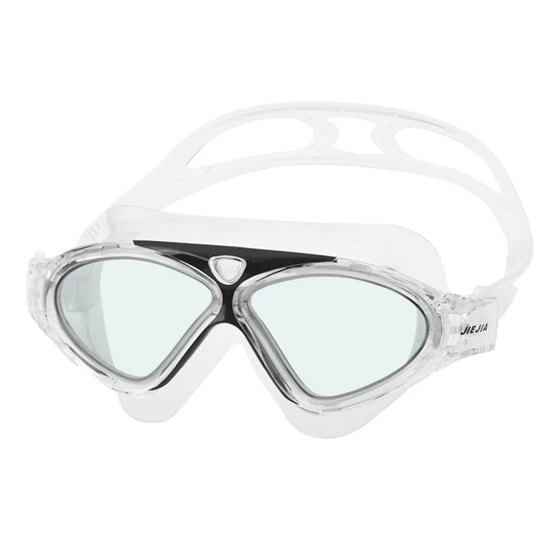 Jiejia Big Frame Professional Swimming Goggles for Men Women Swim Glasses Anti-fog HD Waterproof Silicone Adult Diving Eyewear 4