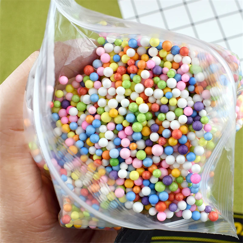 Polystyrene Styrofoam Balls Slime Balls Foam Beads DIY Snow Mud Particles Accessories Foam Filler 1pack slime kit fluffy slime