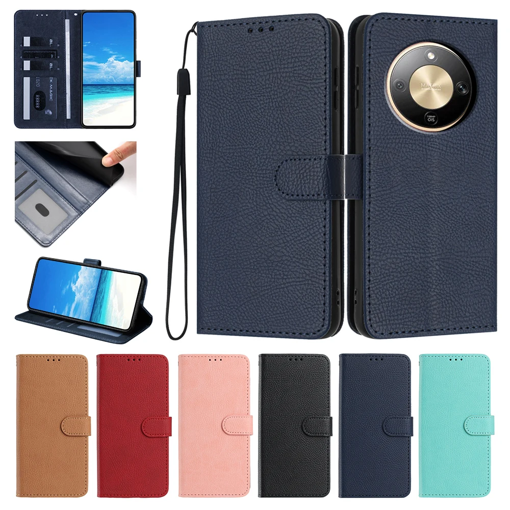 Leather Business Wallet Case with Card Slots and Flip Cover