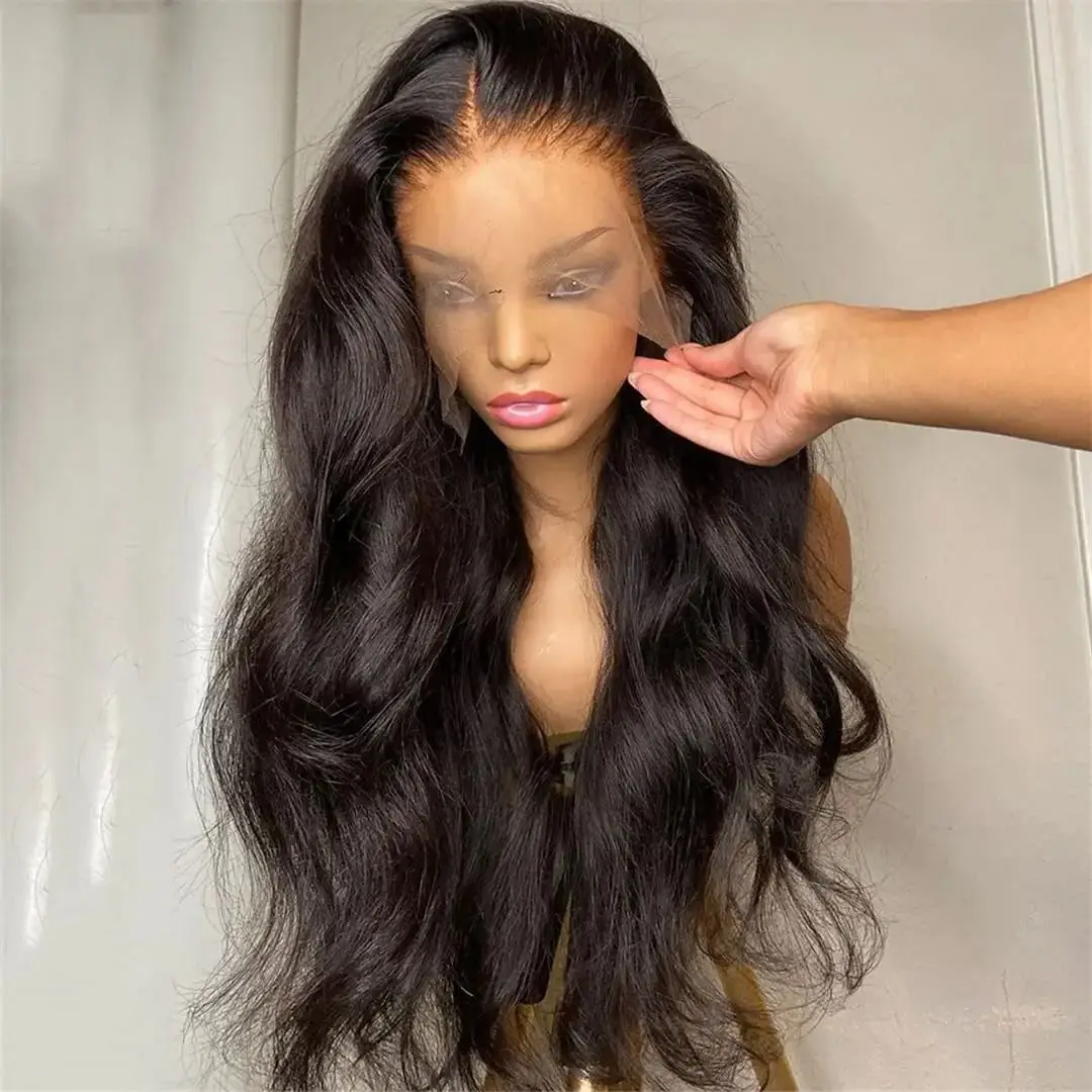 Body Wave 13x4 Lace Front Human Hair Wig 30 Inch 13x6 Hd Lace Brazilian Pre Plucked Lace Frontal Wigs For Women Wet And Wavy 30 40 inch body wave full lace front human hair wigs for women pre plucked brazilian 13x4 loose deep wave hd lace frontal wig