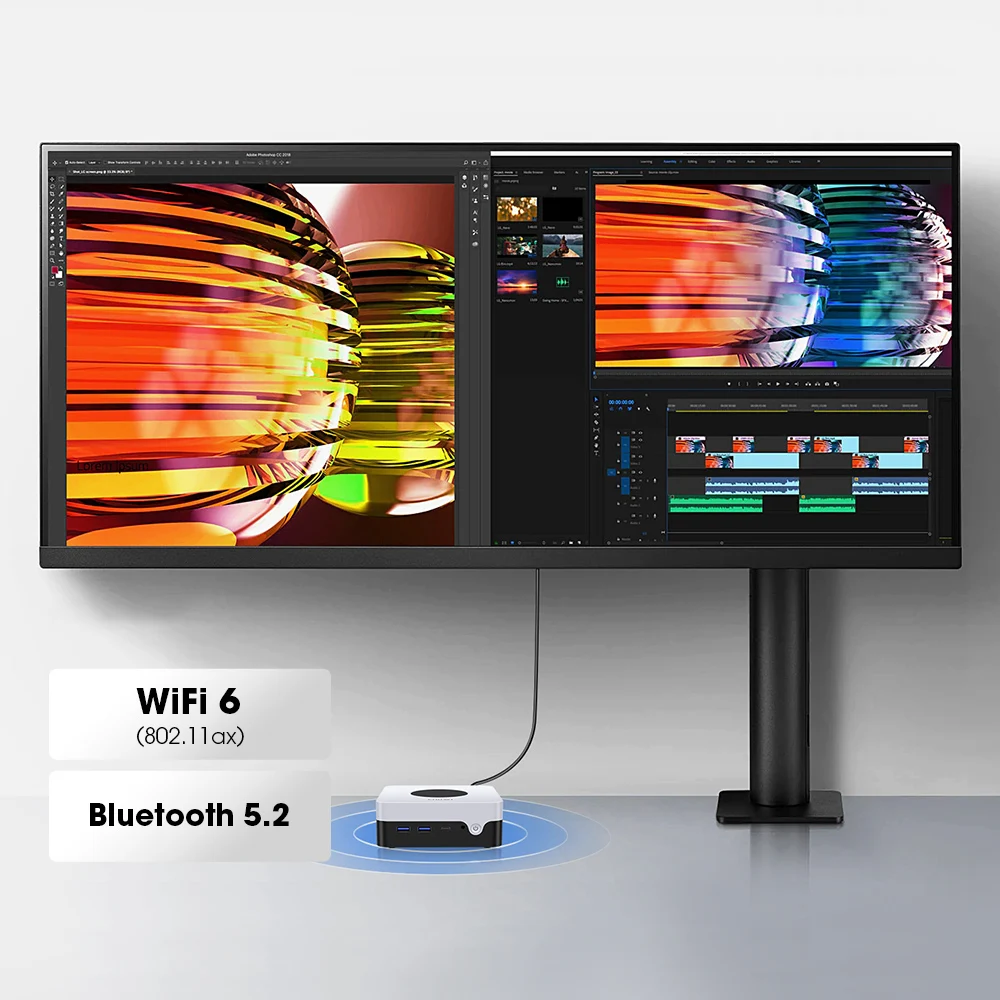 CHUWI LarkBox X ̴ PC  N100  PC UHD ׷, 12   μ, 12GB RAM, 512GB SSD, WiFi 6 ũž ǻͿ