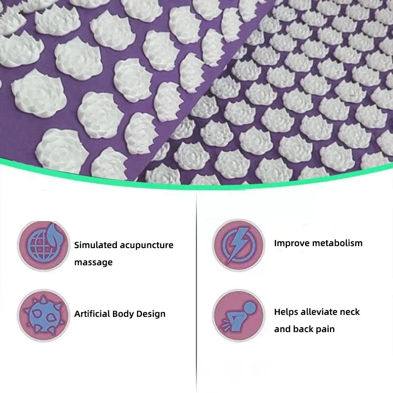 Acupressure Mat and Pillow - Massage Mat Set - Stress and Pain Relief and Relaxation for Total Body Use