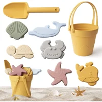 Children Summer Toys with Cute Animal Model Ins Seaside Beach Toys Rubber Dune Sand Mold Tools Sets Baby Bath Toy Kids Swim Toy 2