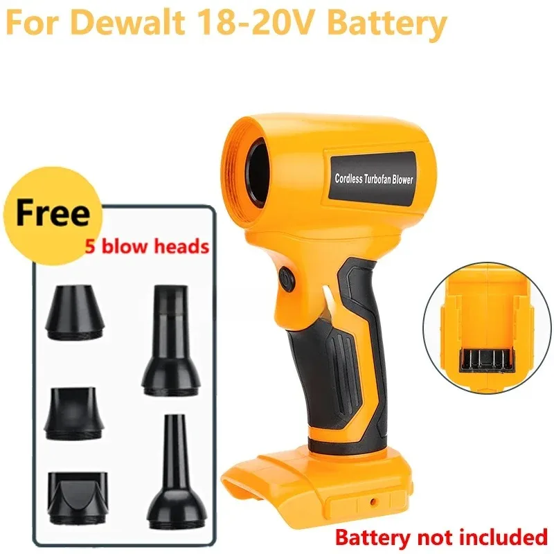 Makita/Bosch/Dewalt/Milwaukee/Ryobi18-20V Li-ion Pil için Ayarlanabilir, Ücretsiz Meme, Taşınabilir Fan Jet Turbo Üfleyici