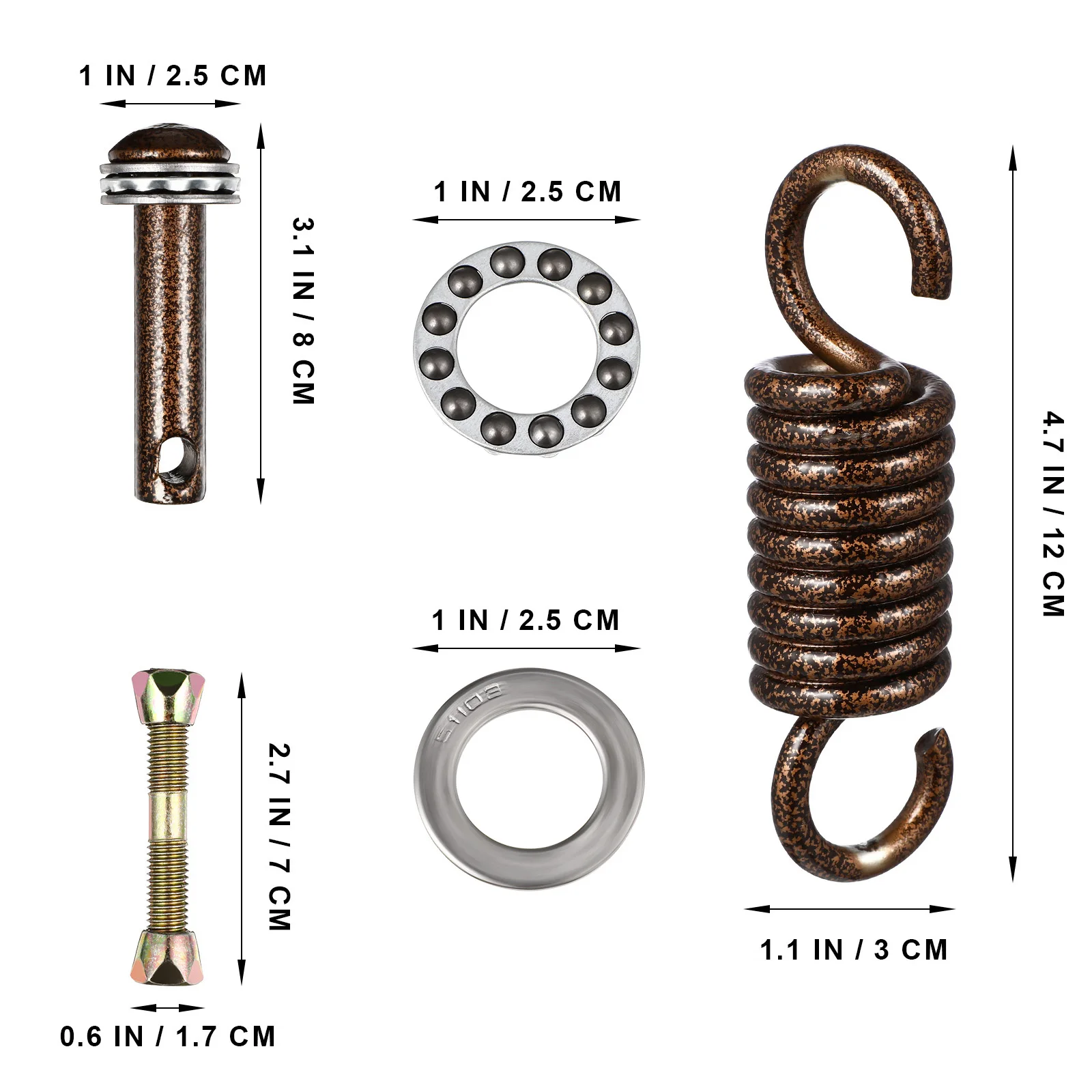 Hammock Hanging Swing Chair Hook Outdoor Kit Hooks Heavy Ceiling Porch Hanger Duty Springs Suspension Accessories Chairs Parts hammock fittings